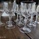 Lot de 12 verres à vin blanc en cristal ciselé