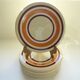 Set of 6 Vintage Earthenware Dessert Plates