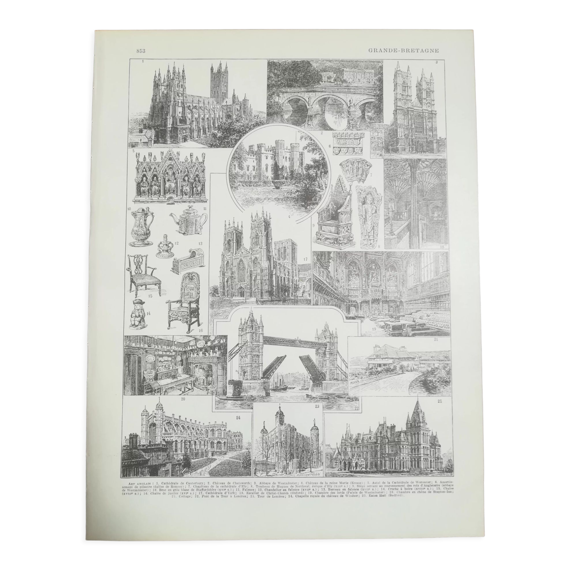 Lithograph on Great Britain from 1928