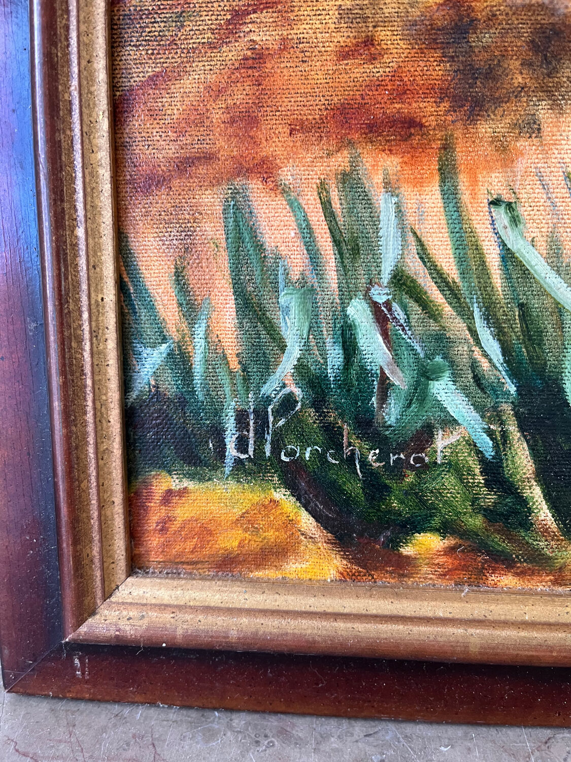 Banana trees on Rue du Havre, signed, 1988