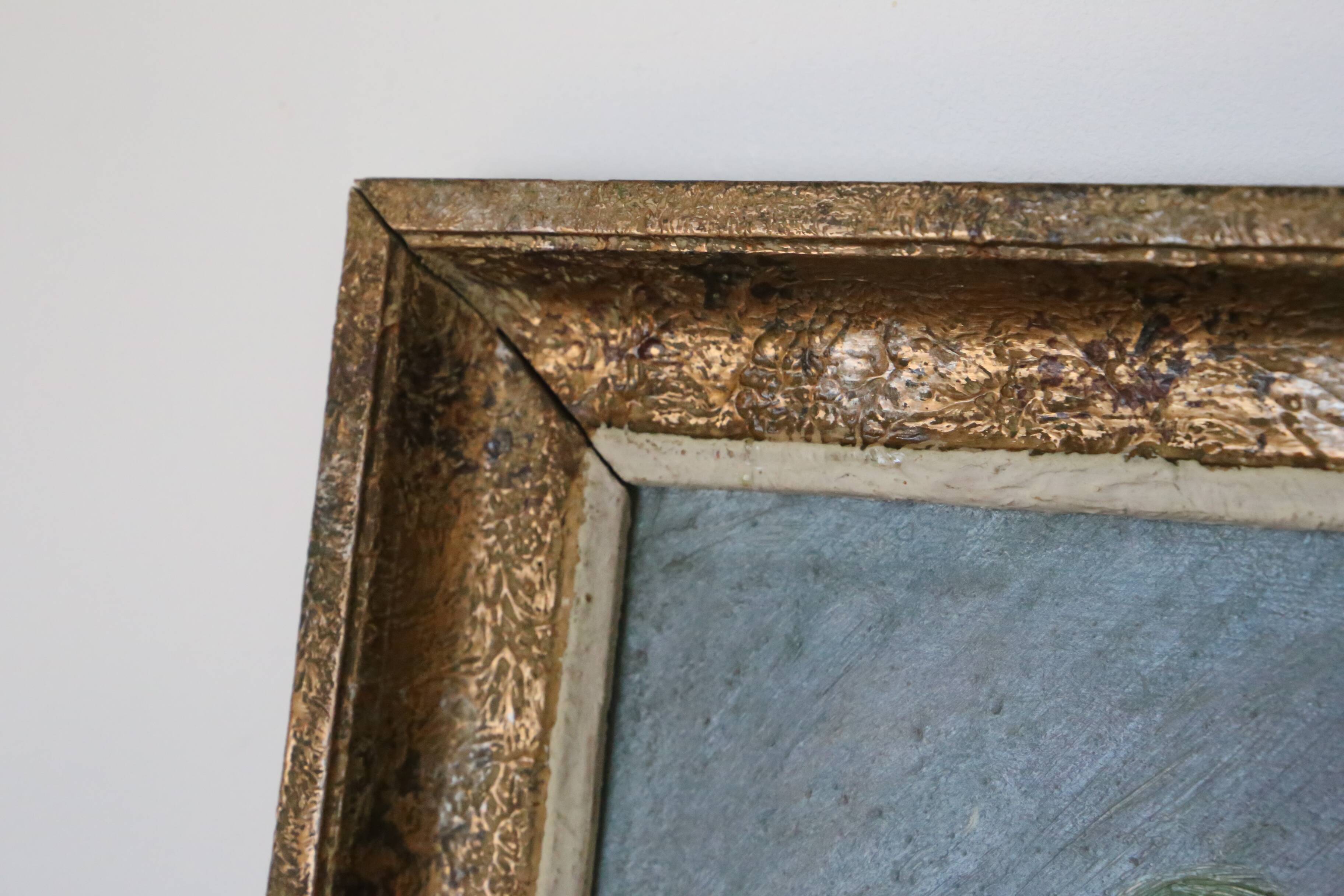 Oil painting, Lilac, still life, 1946