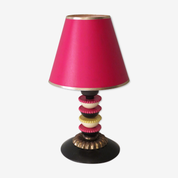 Table lamp in copper, plastic and Bakelite, early twentieth century, Belcique.