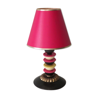 Table lamp in copper, plastic and Bakelite, early twentieth century, Belcique.