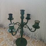 Antique green wrought iron chandelier