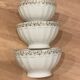 3 small faceted bowls