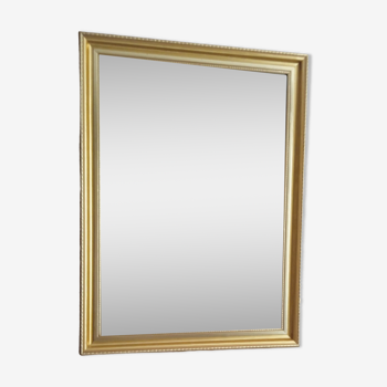 Beveled mirror gilded frame 60 x 80 cm