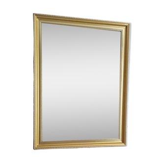 Beveled mirror with gold frame 60 x 80 cm