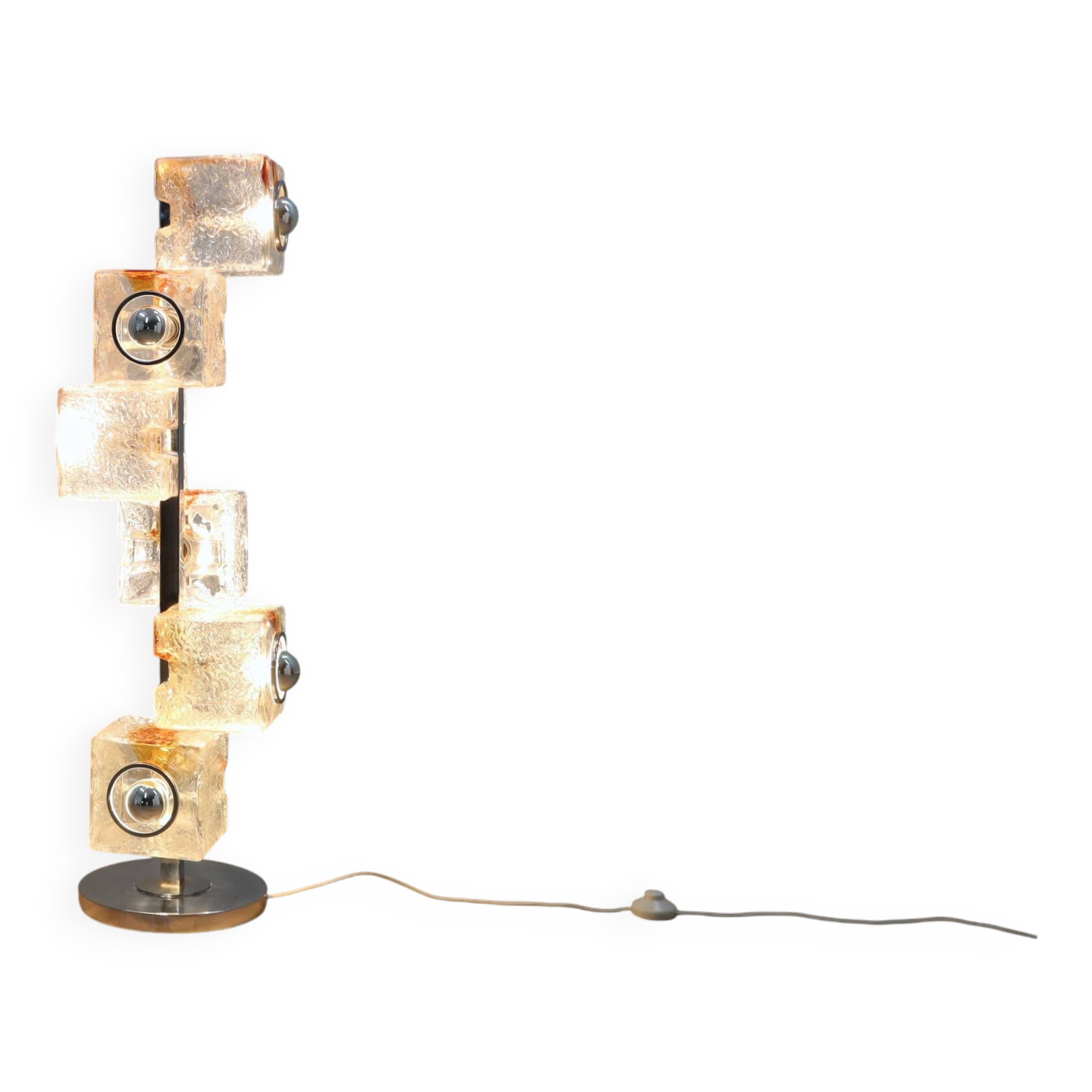 Lampadaire en verre de Murano par Toni Zuccheri pour VeArt, Italie, années 1970