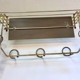 Galvano brass swivel mirror coat rack 1963