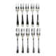 10 Christofle Alfénide Saigon model dessert forks in silver-plated metal.