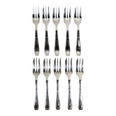 10 fourchettes à dessert Christofle Alfénide modèle Saigon en métal argenté