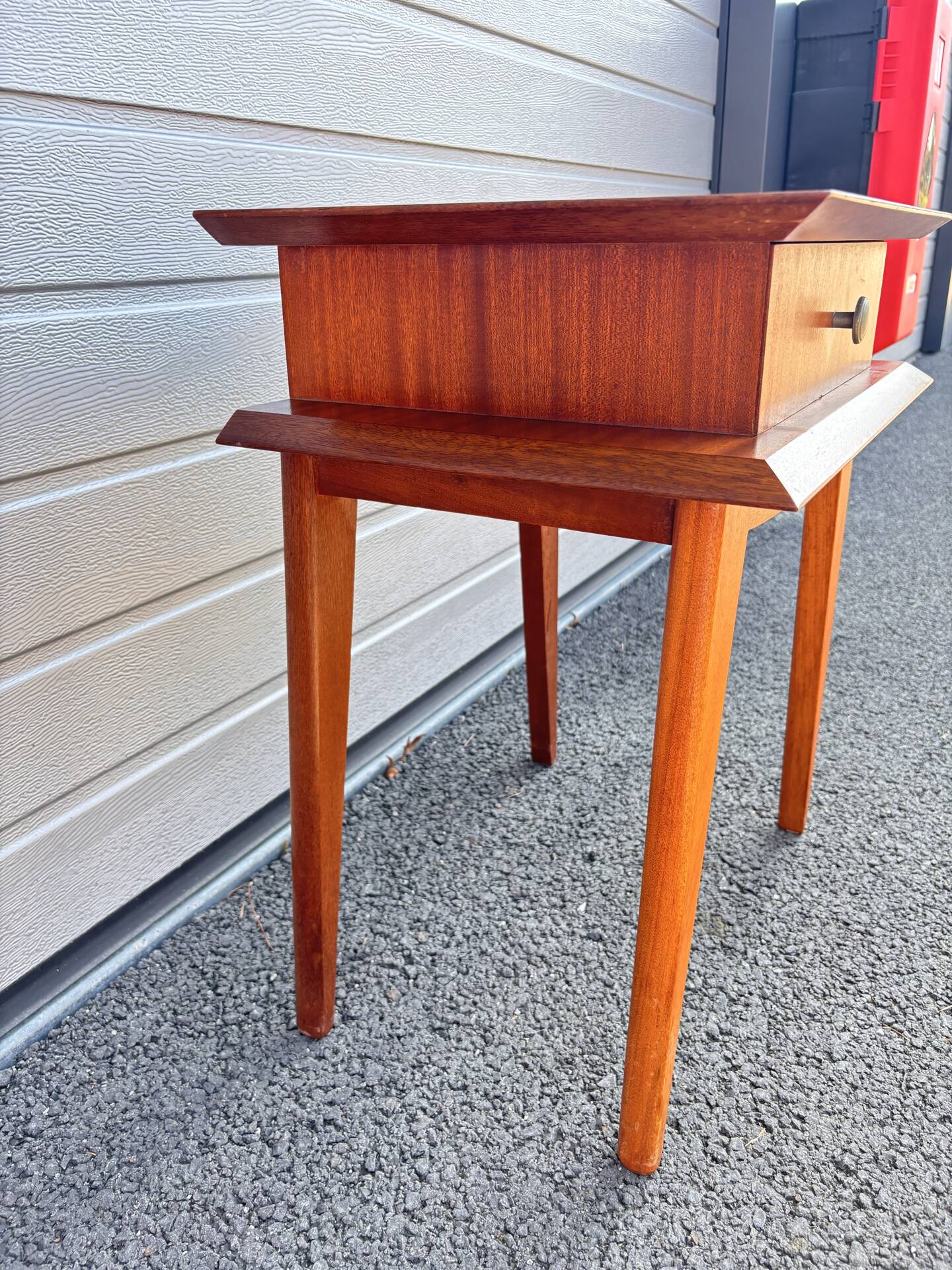Vintage Scandinavian bedside table in wood – 1960s/70s