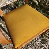 Yellow velvet Bridge armchair