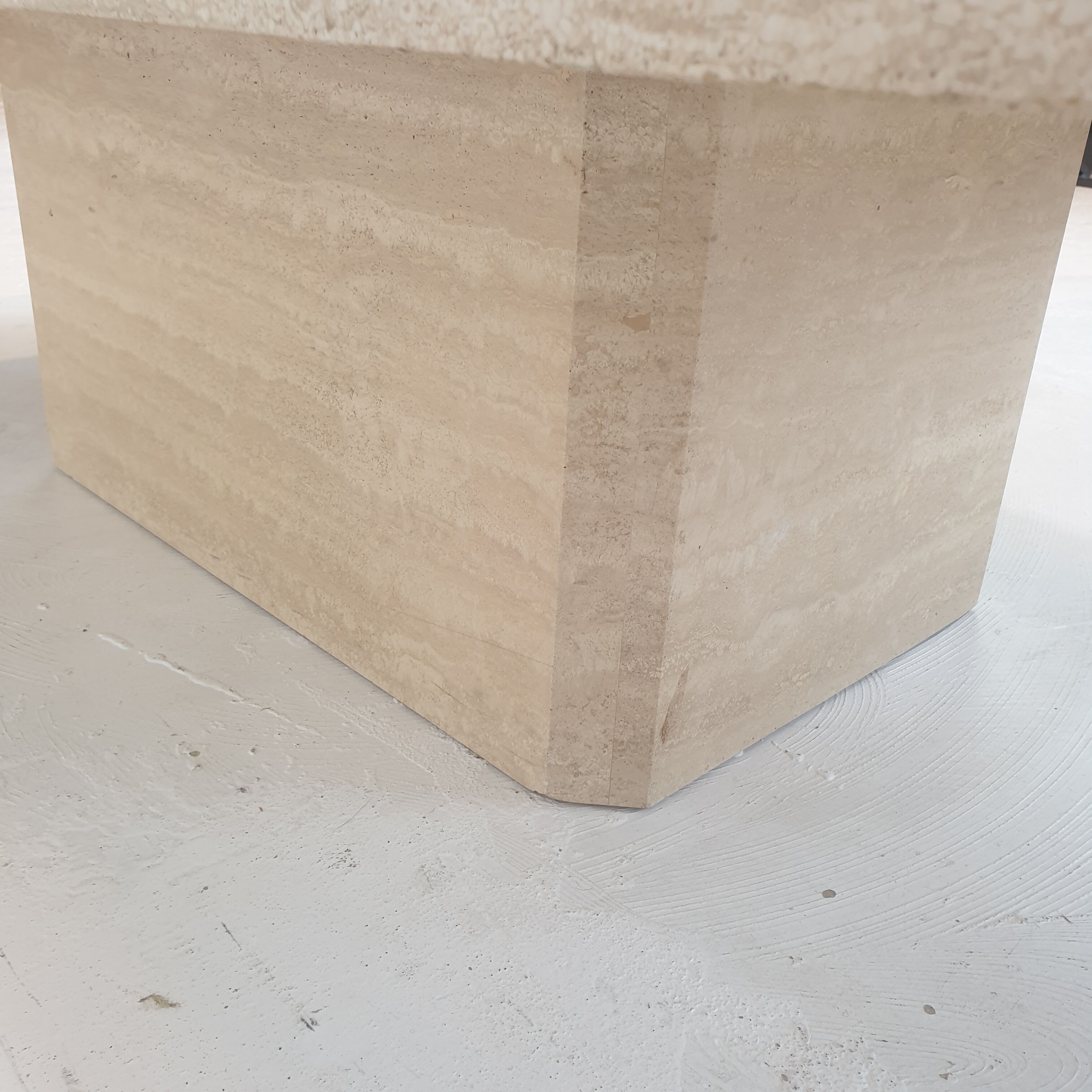 Italian travertine coffee table, 1980's