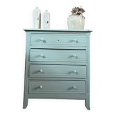 Commode de style Art Déco verte (rénovée)