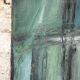 Oil on canvas signed Monique Humbert, abstract composition, wall painting, interior decoration.