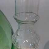 Duo of glass candle holders