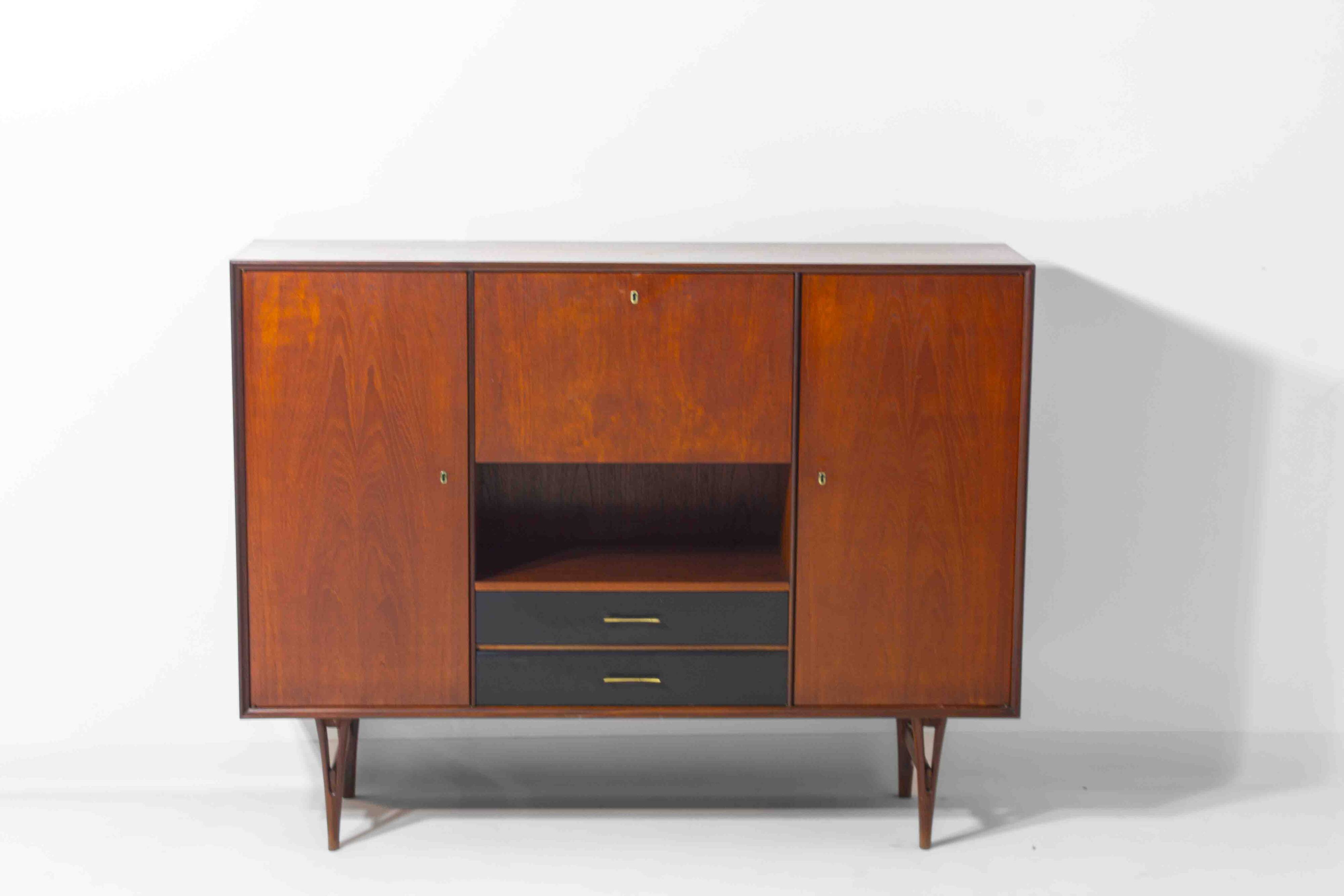 Mid-century highboard by Van Pelt, Belgium 1960s