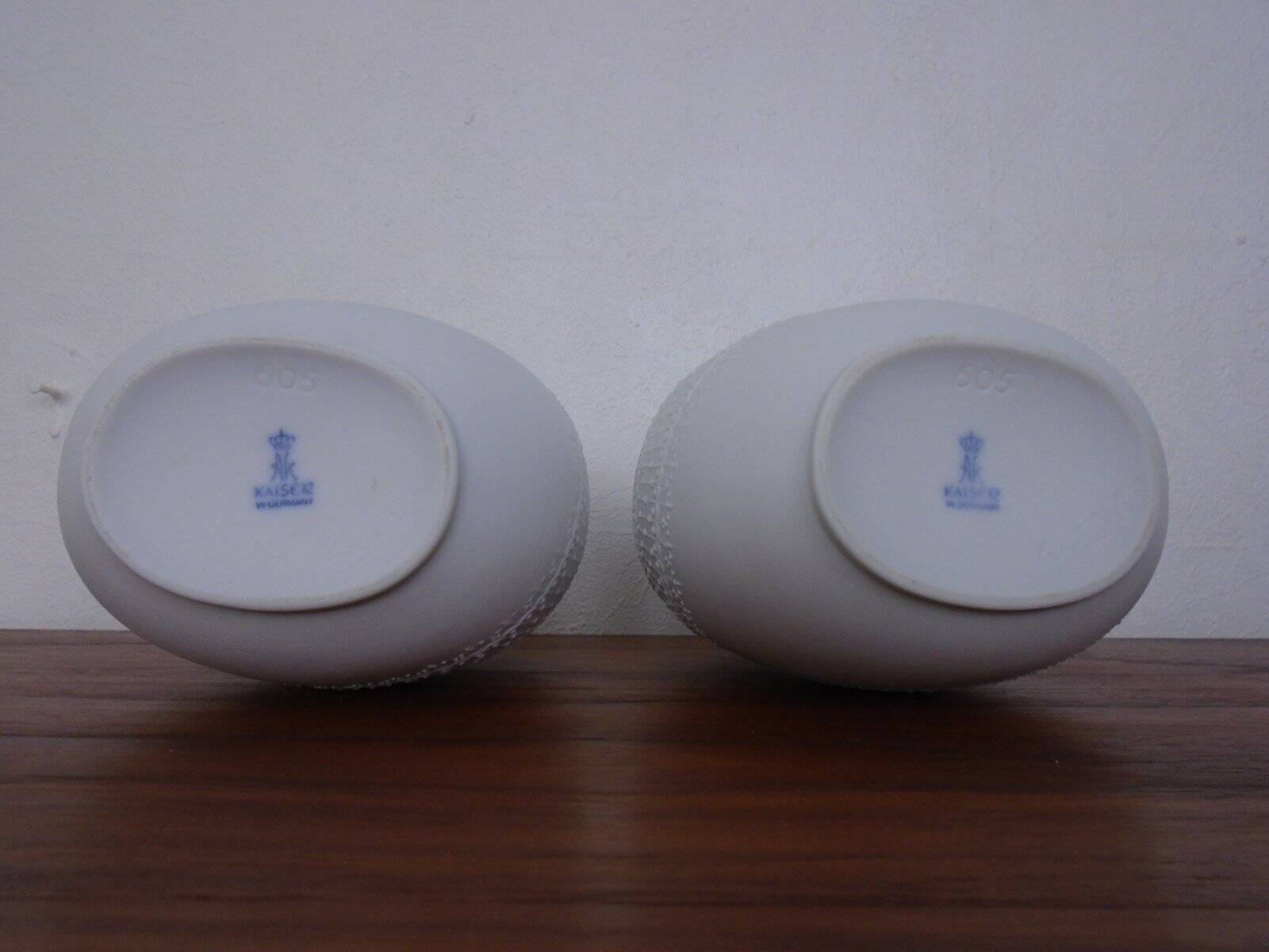 Mid-Century Op Art Vases by M. Frey for Kaiser, Germany, 1960s, Set of 2