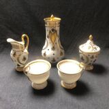 Vintage Limoges Porcelain Chocolate Set: Empire Style, Hand-Painted Bees