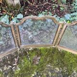 Antique brass fireplace screen