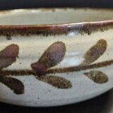 Ceramic salad bowl stoneware signature to identify 20th century