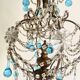 Old crystal pendant chandelier