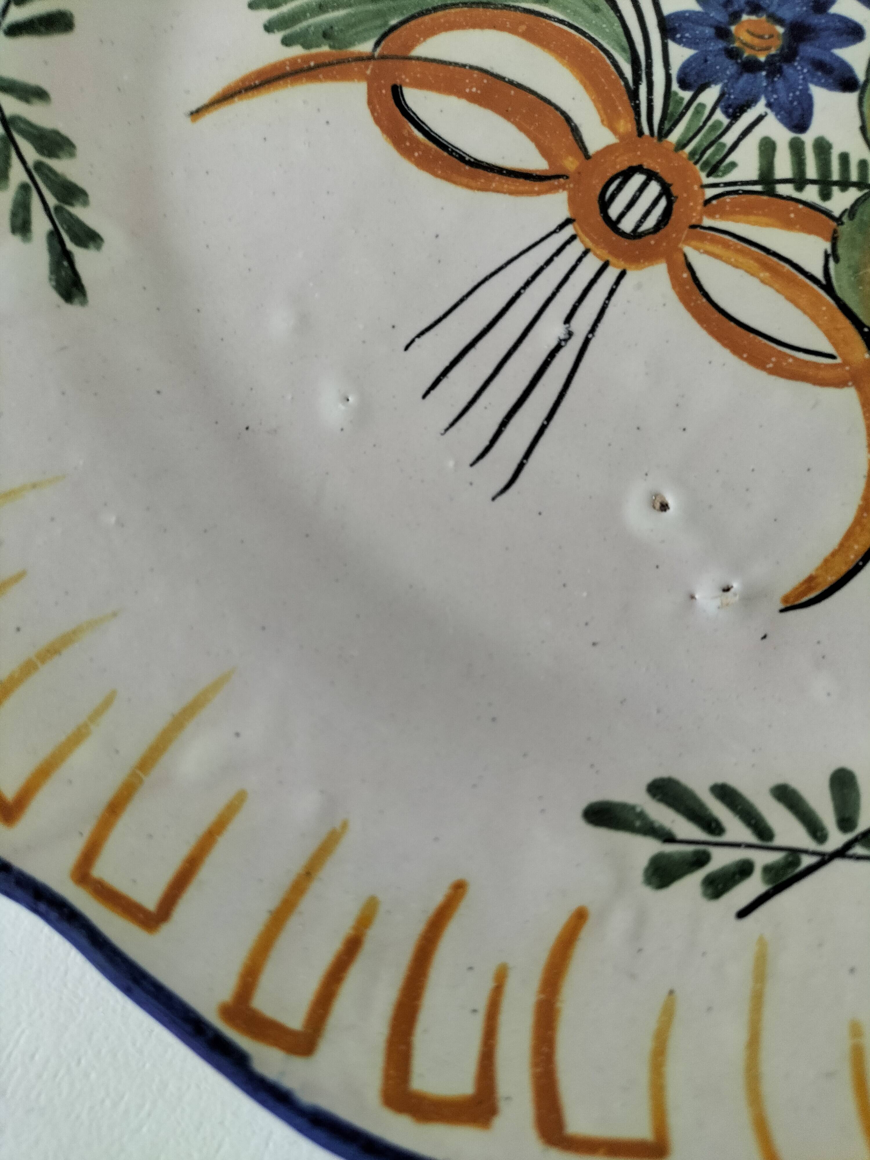 Antique plate – probably Meillonnas, 1950s-1960s