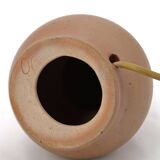 Signed stoneware lamp, gourd shape, 1970s