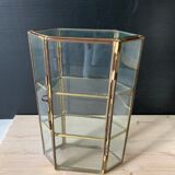 Glass and brass showcase