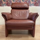 Pair of "Erpo" designer leather armchairs