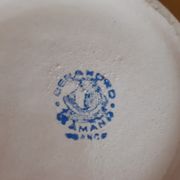 Coffee and tea service in faience of Saint Amand, pink, art deco