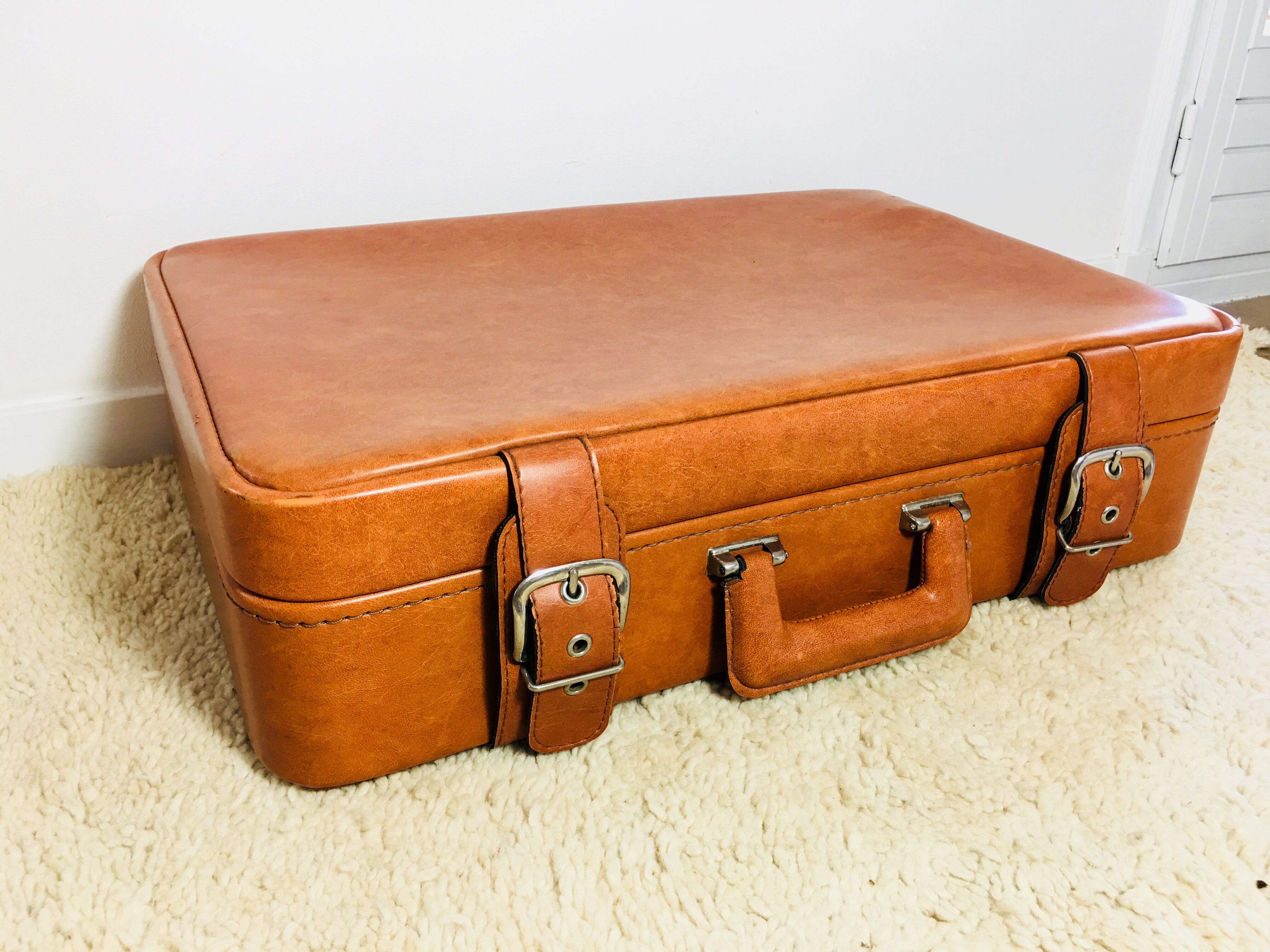 Vintage leather suitcase