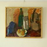 Original Swedish oil on panel – signed "O. Ln", 1950