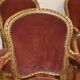 Bergères gilded wooden armchairs style LOUIS XV x 4