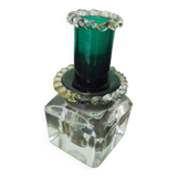 Antique Desk Candlestick from Vallérystal Crystal Factory, 1890s