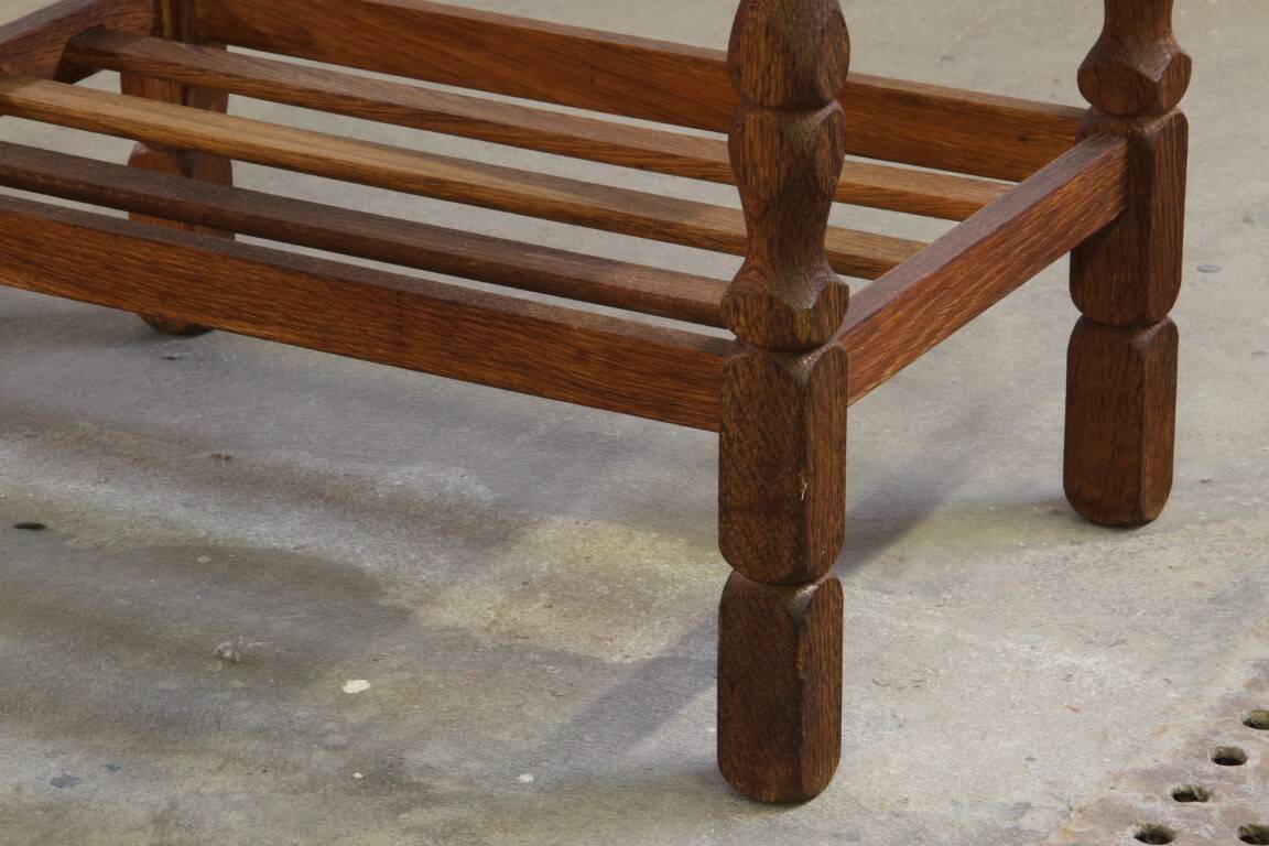 Pair of Vintage Danish Oak Bedside Tables with Drawer & Shelf, Kjærnulf style