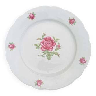 Assiette à dessert rétro porcelaine décor Roses Seltmann Weiden