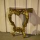 Golden wood and marble console, 19th century.
