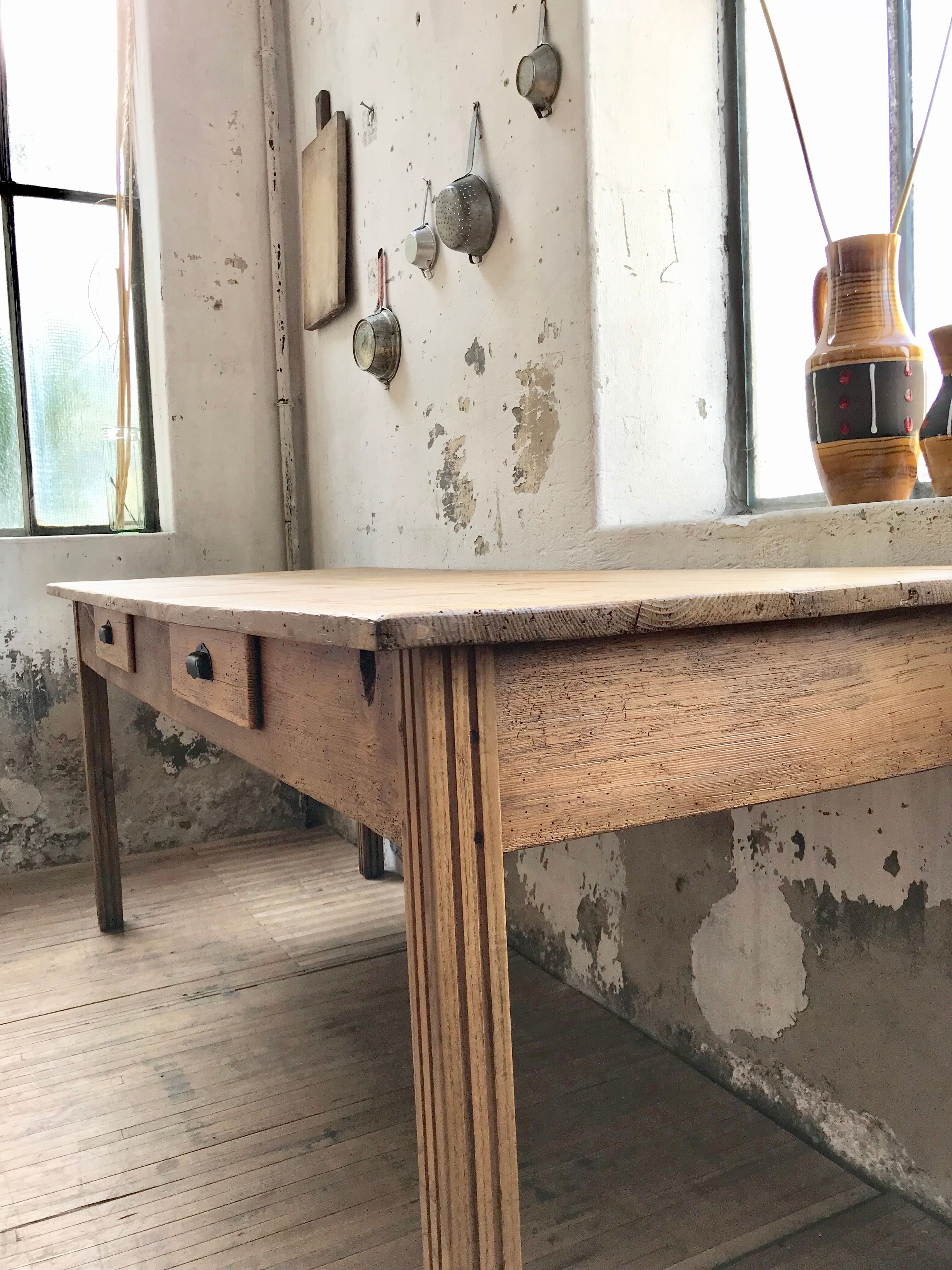 Vintage pine farm table