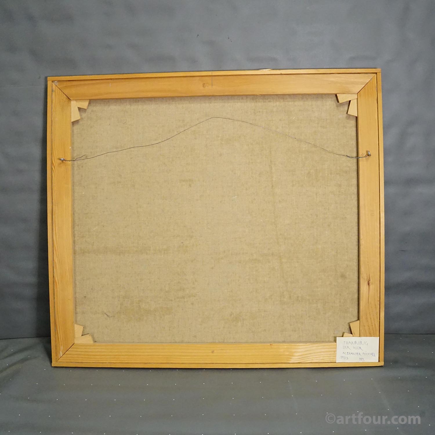 Vintage oil painting of a Bavarian village, Alexander Michael 1973.