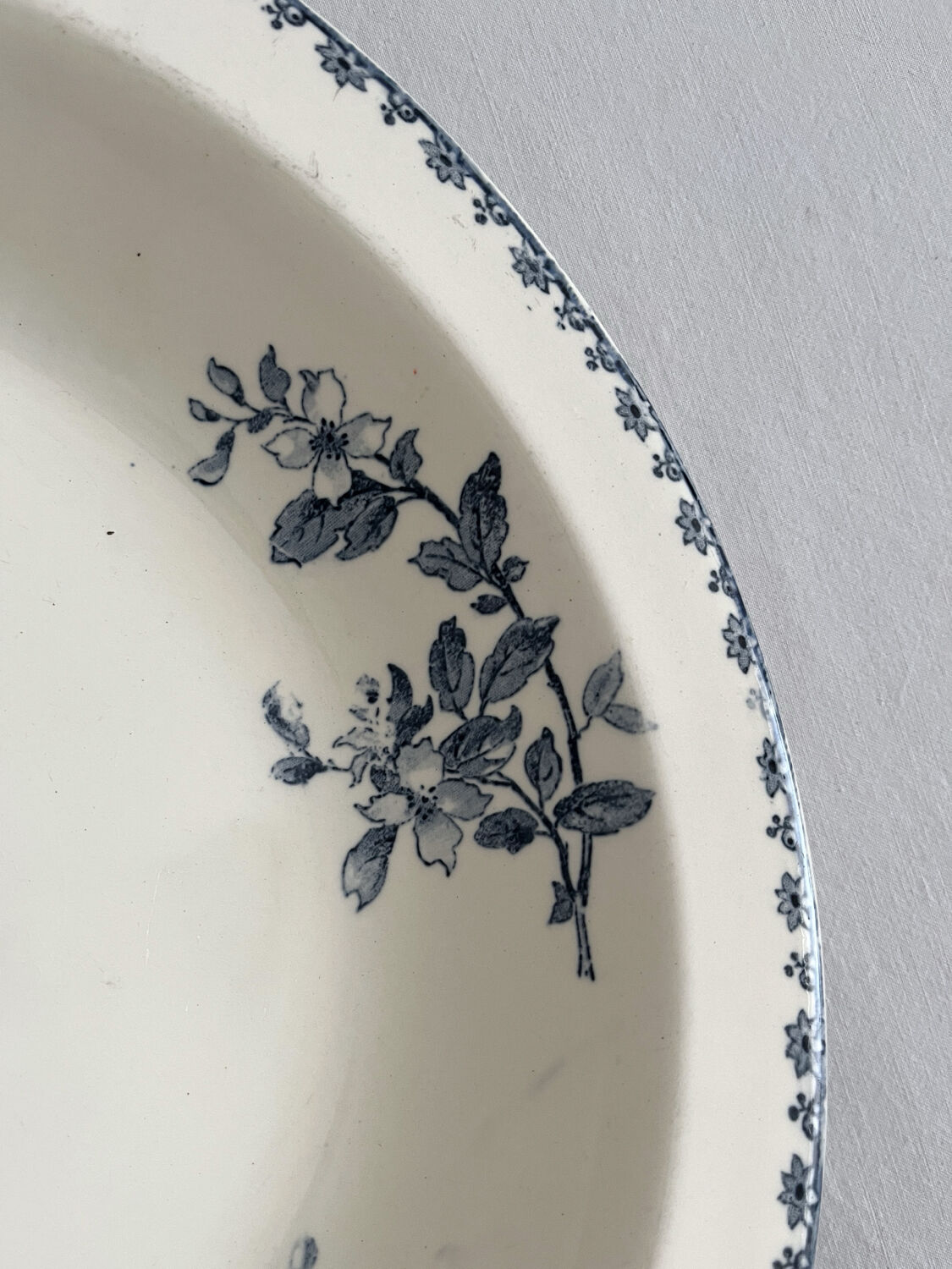 Plat creux saladier en terre de fer « Favori » Sarreguemines