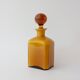 Vintage Mustard Opaline Glass Bottle from Marinha Grande, 1960's