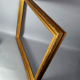 Old channel frame wood original gilding stucco 67x55 foliage 56x44.5 cm SB