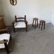 Pair of antique stools with turned legs.