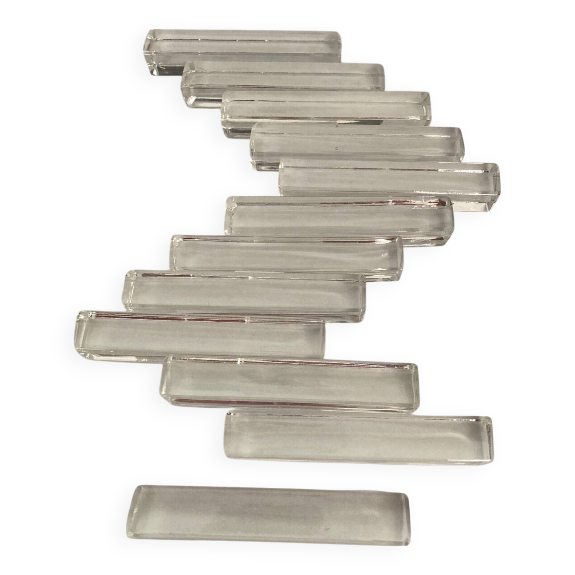 Box of 12 minimalist crystal knife holders