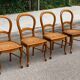 4 chaises à manger cannées Louis Philippe bois massif