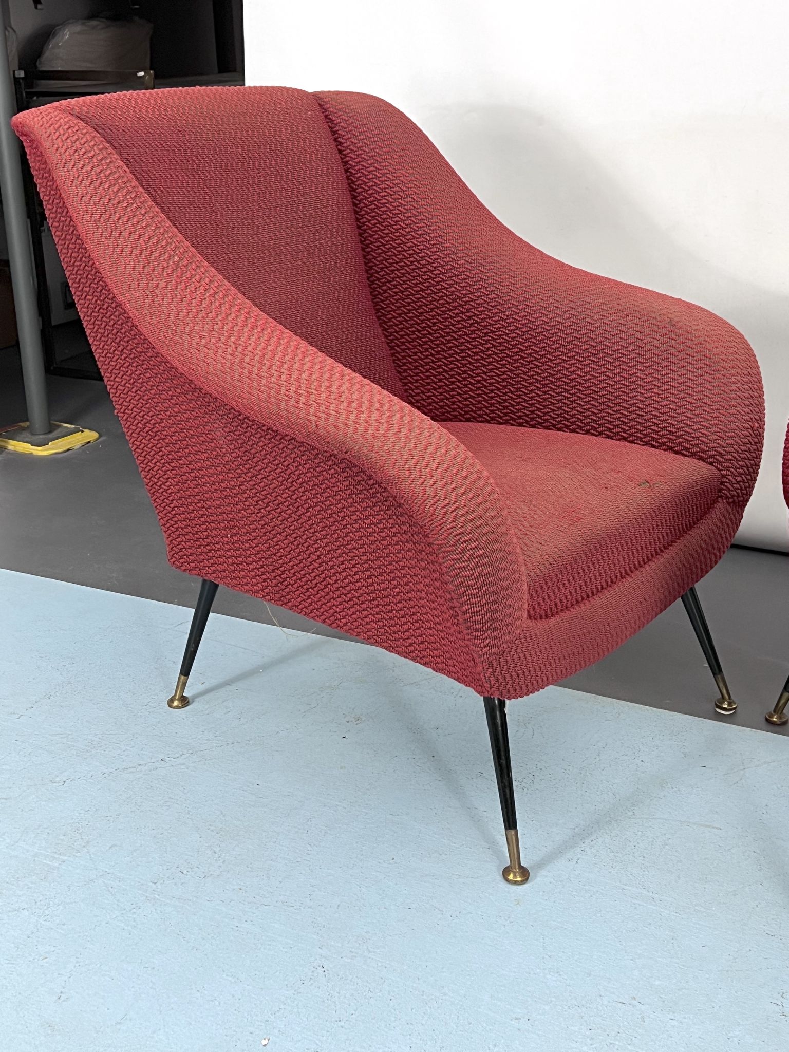 Mid-century pair of lounge chairs by Gigi Radice for Minotti, Italy 1950s