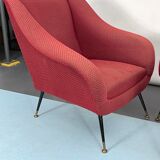 Mid-century pair of lounge chairs by Gigi Radice for Minotti, Italy 1950s