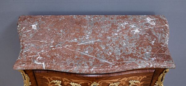 Secrétaire en marqueterie de bois précieux, style Transition, époque Napoléon III, milieu XIXe